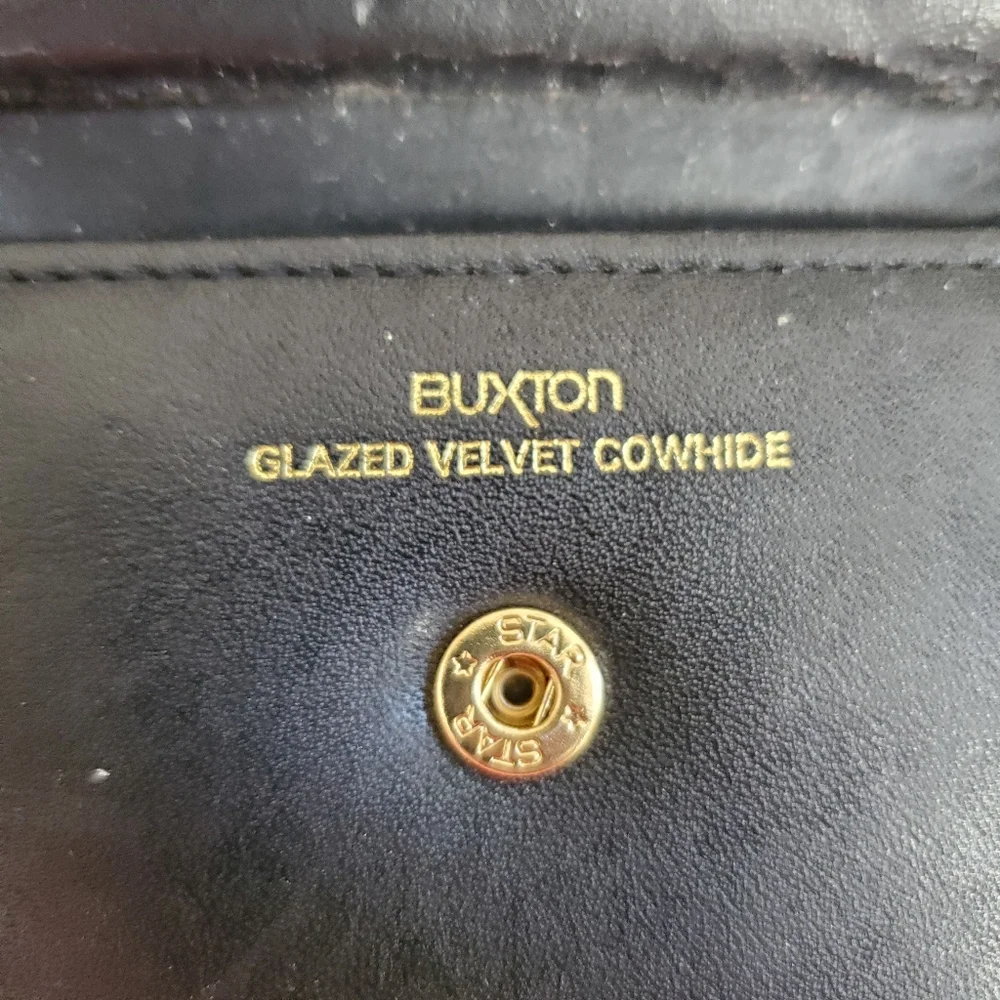Vintage Buxton Black Brown Leather Wallet